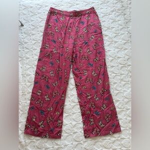 100% Cotton Butterfly Print Pink Pajama Pants